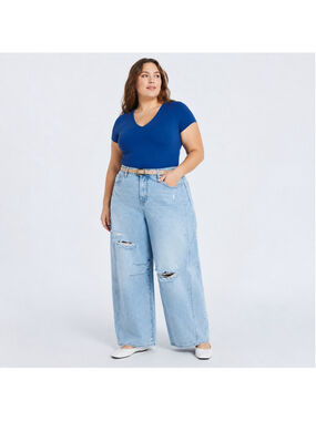 Scoop Women's High-Rise Ankle Barrel Jeans